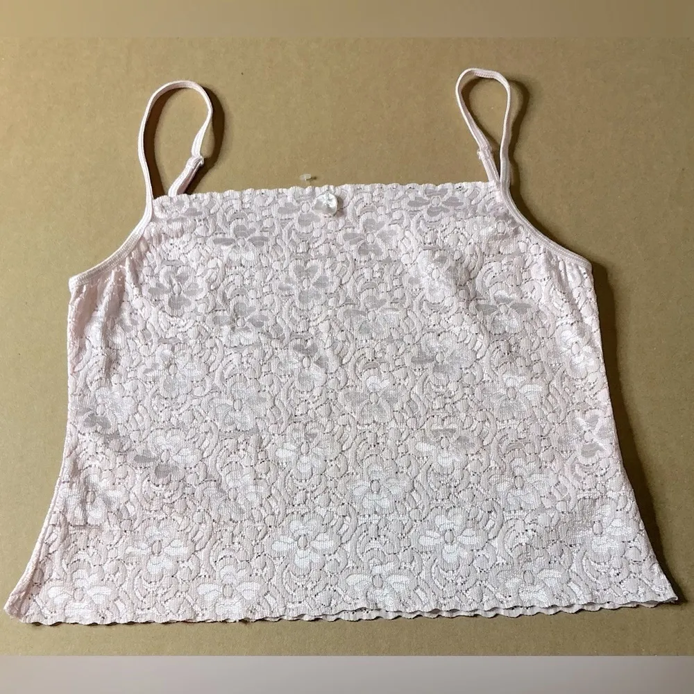 Vintage 90s, Eva Cervantes intimates Delicate Lace Camisole in Light Pink size L Size L - Image 6