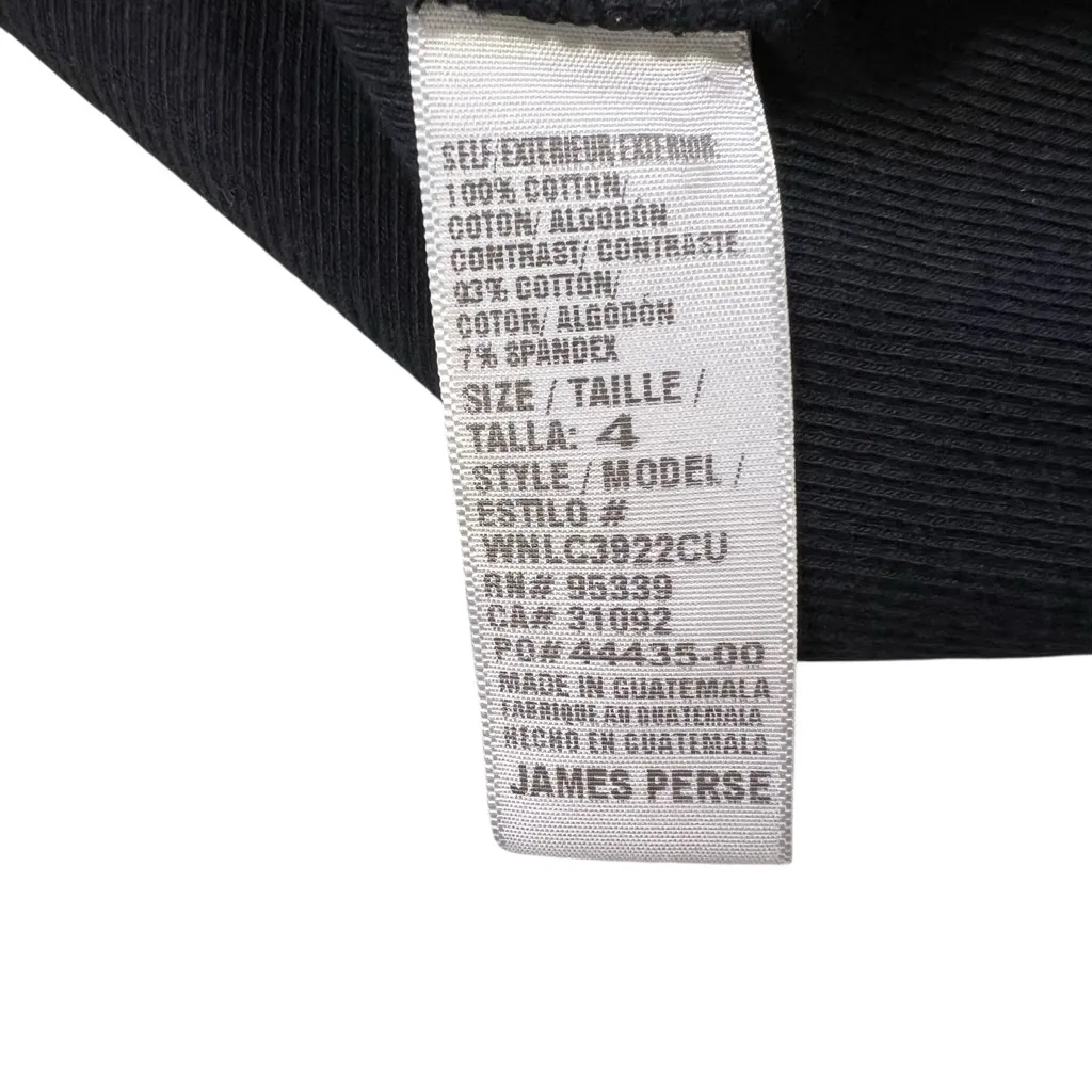 James Perse Ribbed Long Sleeve Polo Pop Over Tee Shirt Top Size 4 - XL - Image 9