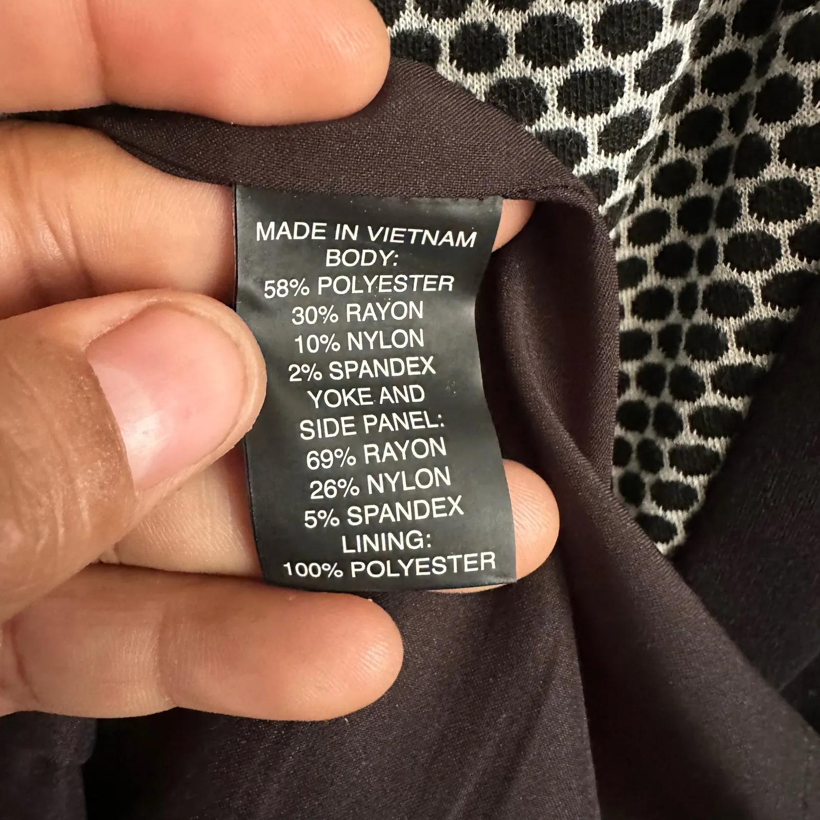 Vince Camuto Lined Sheath Midi‎ Polka Dot Black White Peplum Bodycon Dress Sz 4 - Image 6