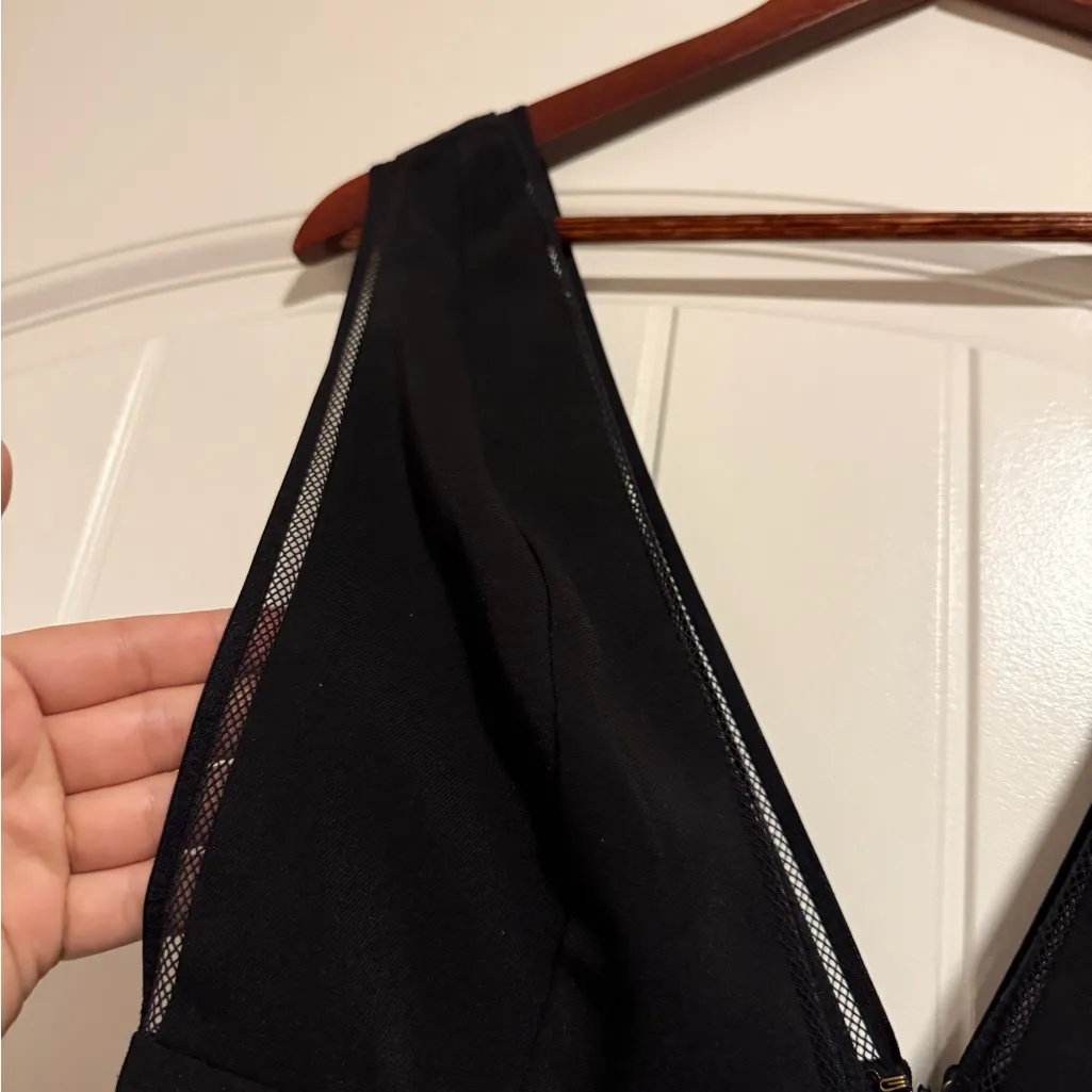 NBD Black V-Neck Mini Dress - Image 5