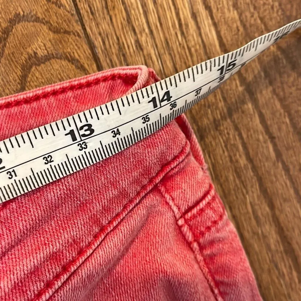 AG Adriano Goldshmied The Stevie red slim straight ankle jeans 28 - Image 9