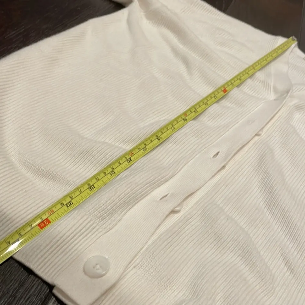 NWOT Uniqlo cotton cashmere blend button cardigan off white cream xl - Image 4