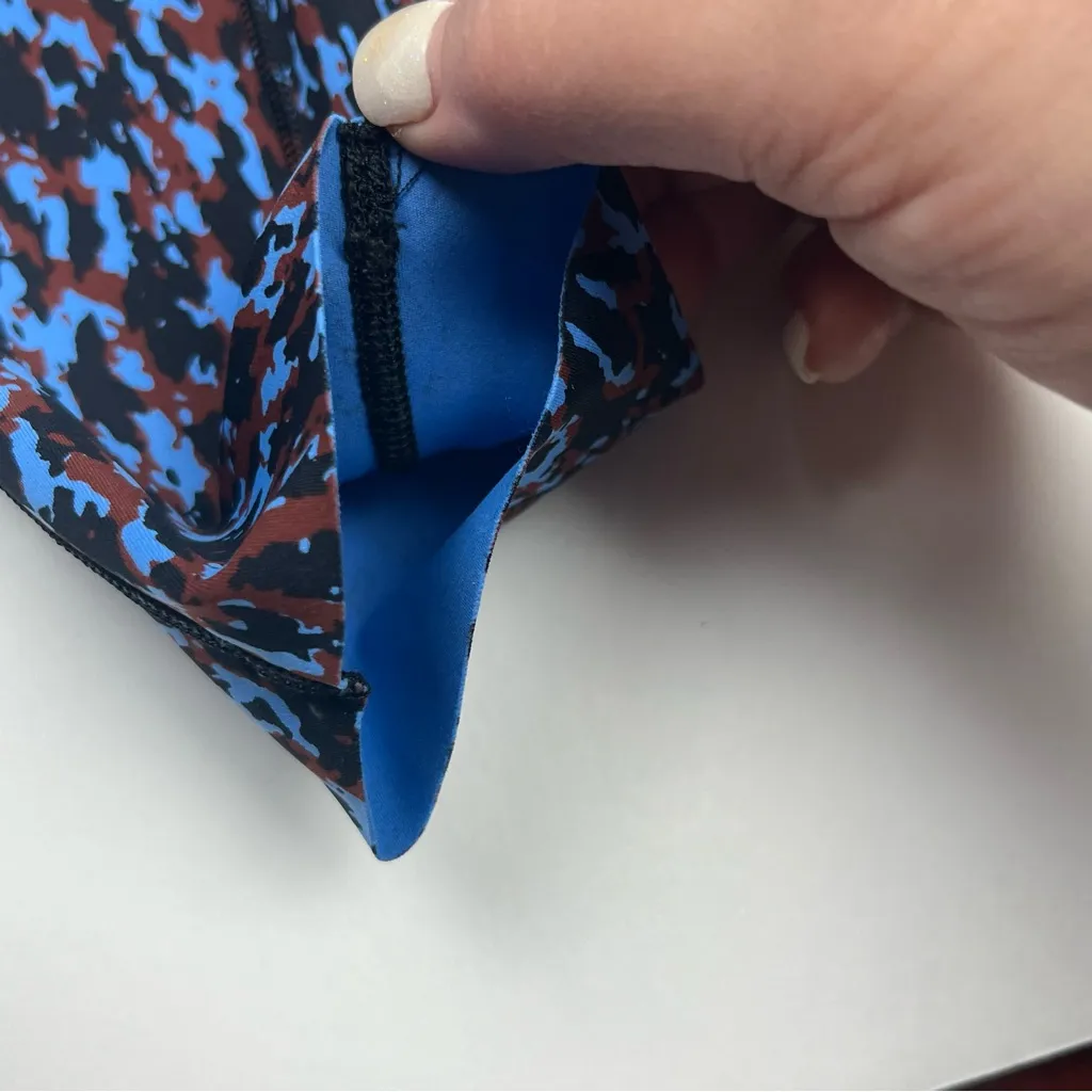 Lululemon Fast & Free Tights Womens Size 4 Blue Black Athletic Leggings LW5BXRS‎ - Image 7