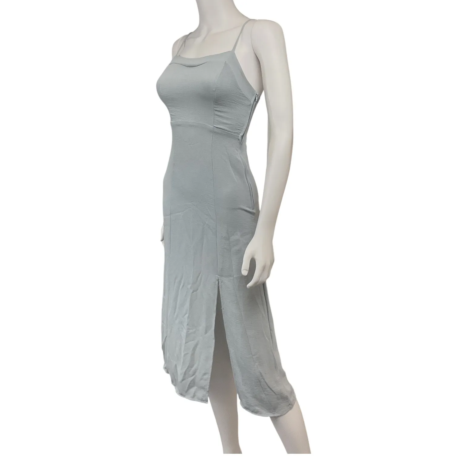 Altar'd‎ State XS Midi Dress Sleeveless Side Slit Cami Casual Light Blue - Image 2