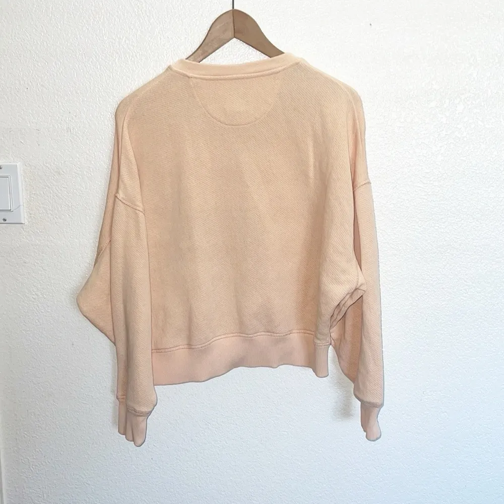 American Eagle Cotton Blend Orange Button-Up Long Sleeve Shirt - Image 10