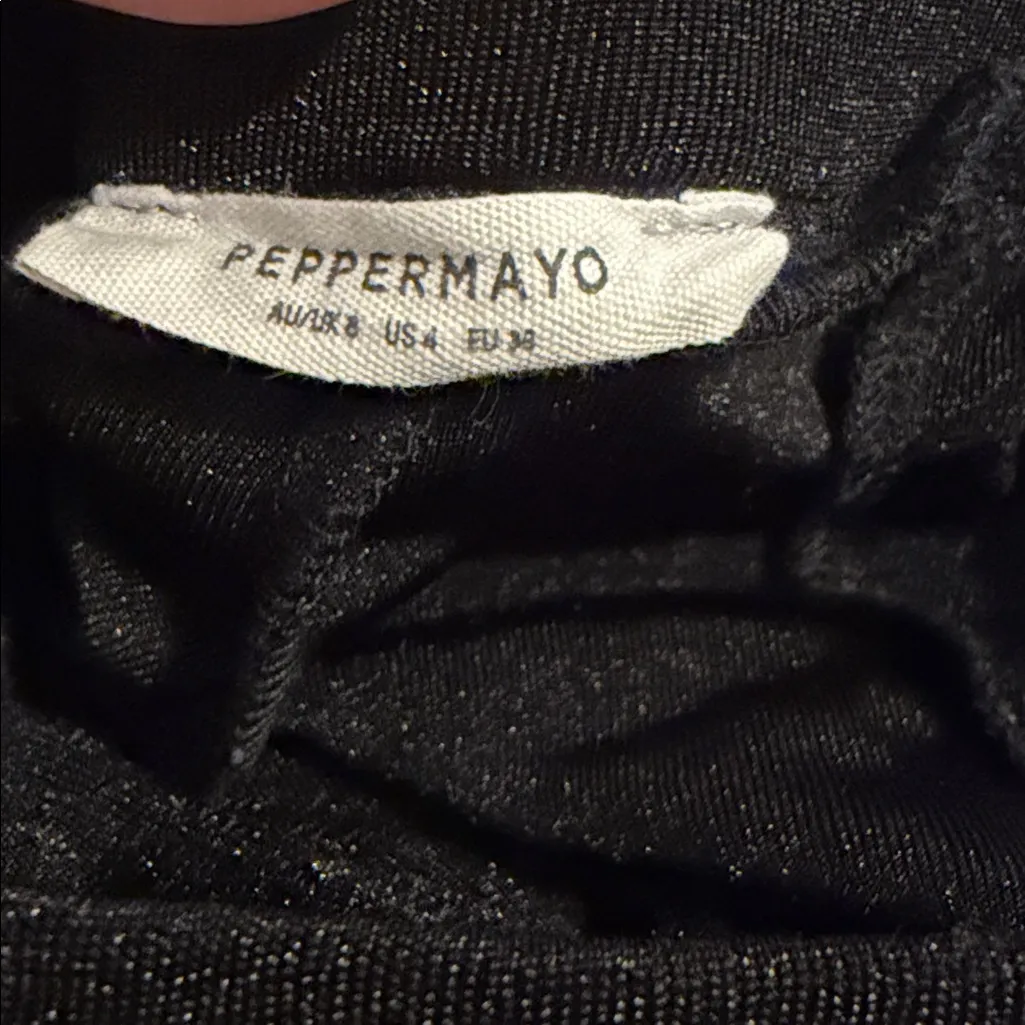 Peppermayo Black Cutout Ryder Stretch flare pants size 4 - Image 8