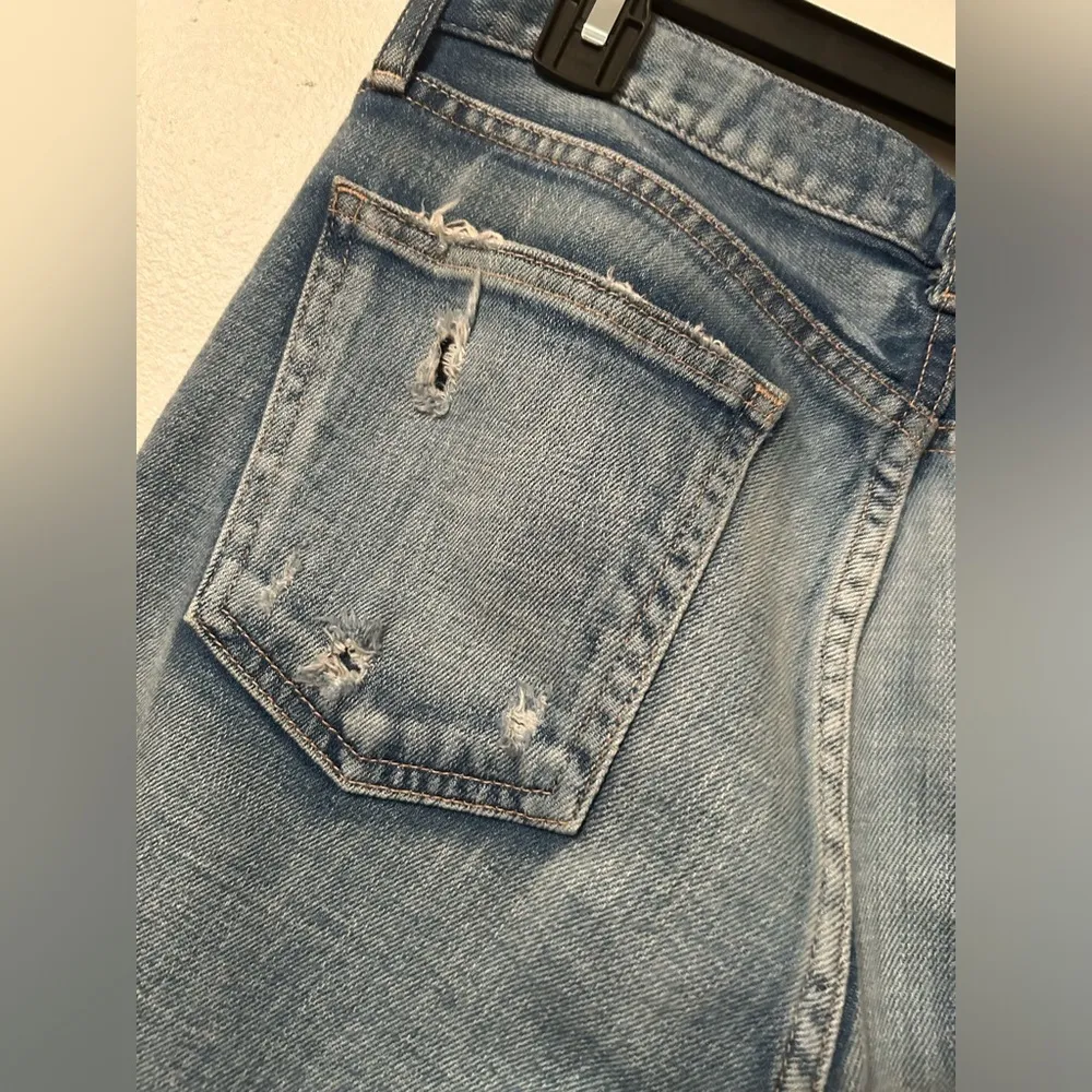 Moussy Vintage Li Howa Jeans 27 Distressed Stretch Light Wash Japan Blue - Image 8