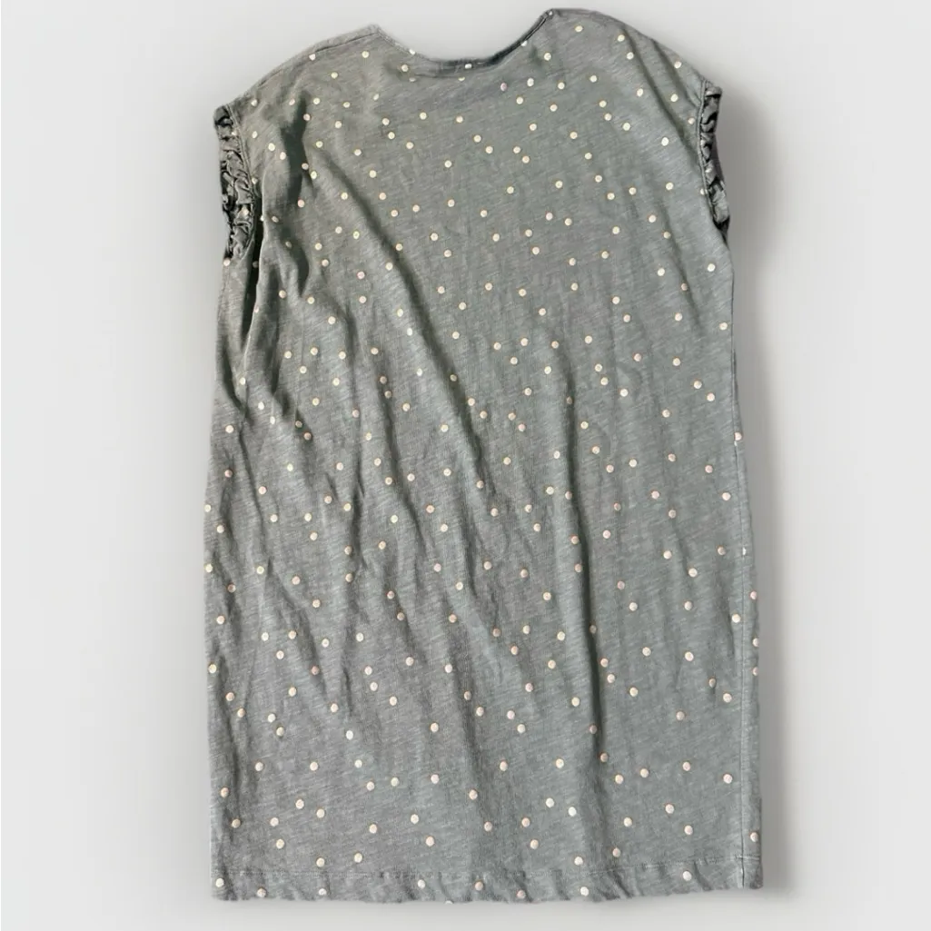 Boden Womens Faye Metallic Green Gold Ruffle Sleeve Dress Size 14R - Image 4