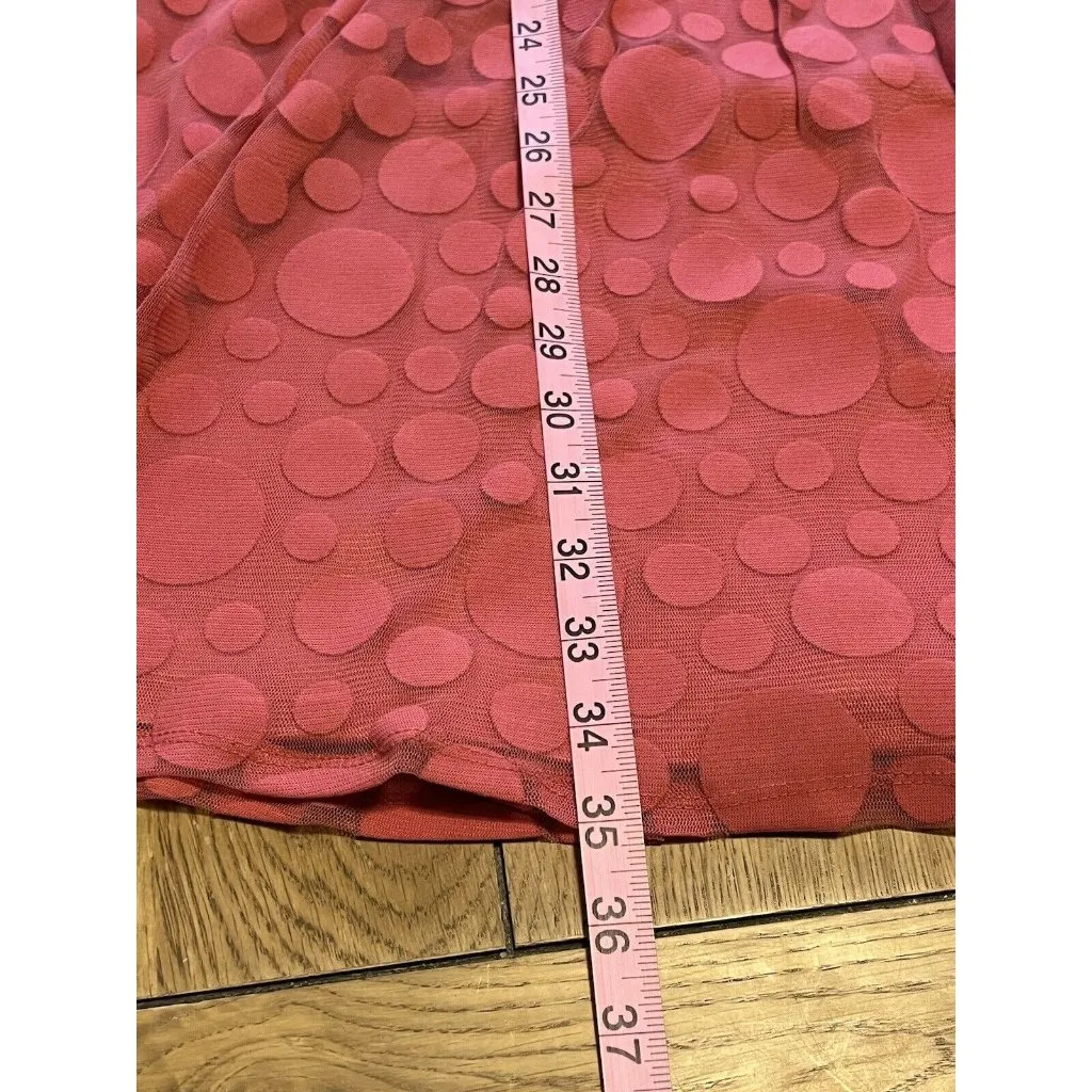 LC Lauren Conrad‎ Dress Womens Size 16 Pink Fit&Flare Polka Dot Size Zip - Image 5