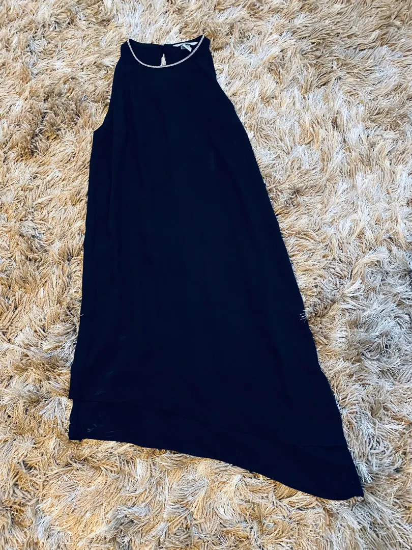 H&M Black Chiffon Dress - Image 3
