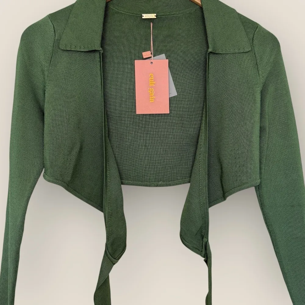 Cult Gaia | Tory Knit Top | Size S | Basil - Image 3