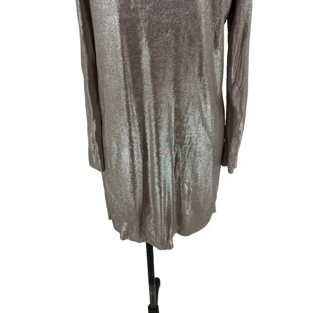COS Metallic Knit Long Sleeve Sweater Dress Tunic Size‎ Small - Image 10