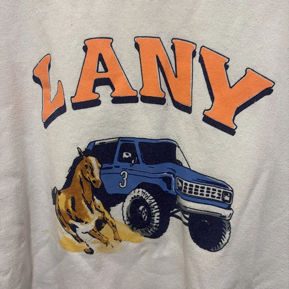 LANY Mustang Sweatshirt White Size Medium Orange - Image 2