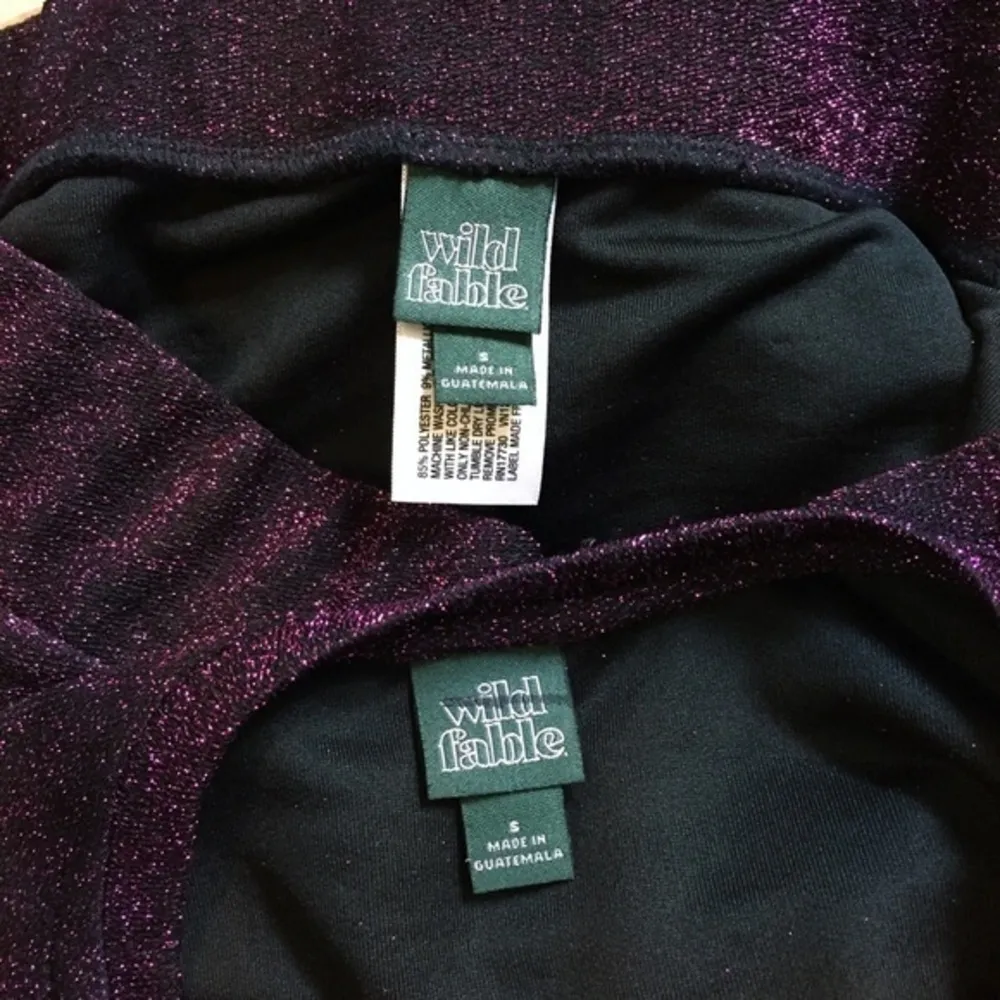 NWOT Purple Midi Skirt Metallic Tinsel Wild Fable - Image 7