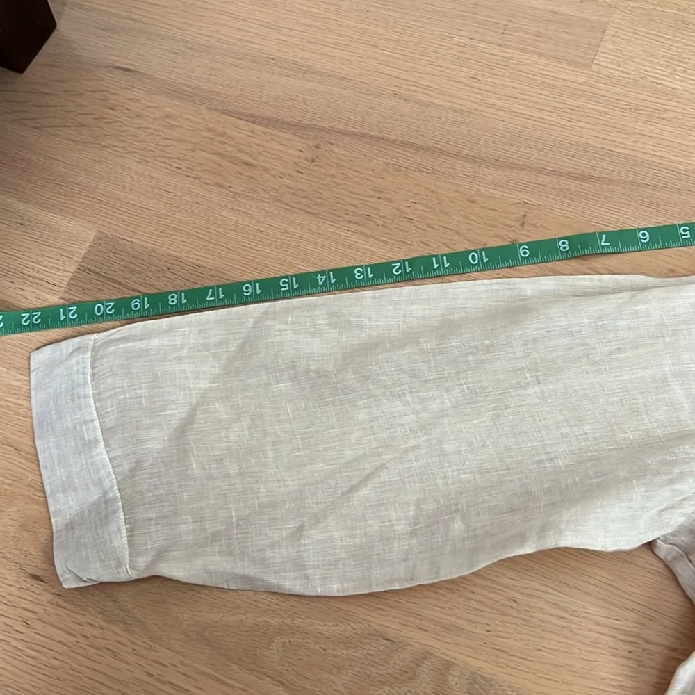 Talbots Linen 3/4 Sleeve Tunic Beach Flax Coastal Grandma Lagenlook 3 /16 18 NWT - Image 11