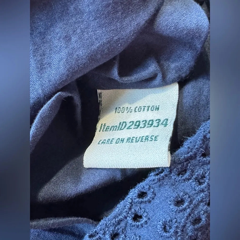 Navy L.L. Bean Dress Size 8 Petite Knee Length Like New Blue - Image 5