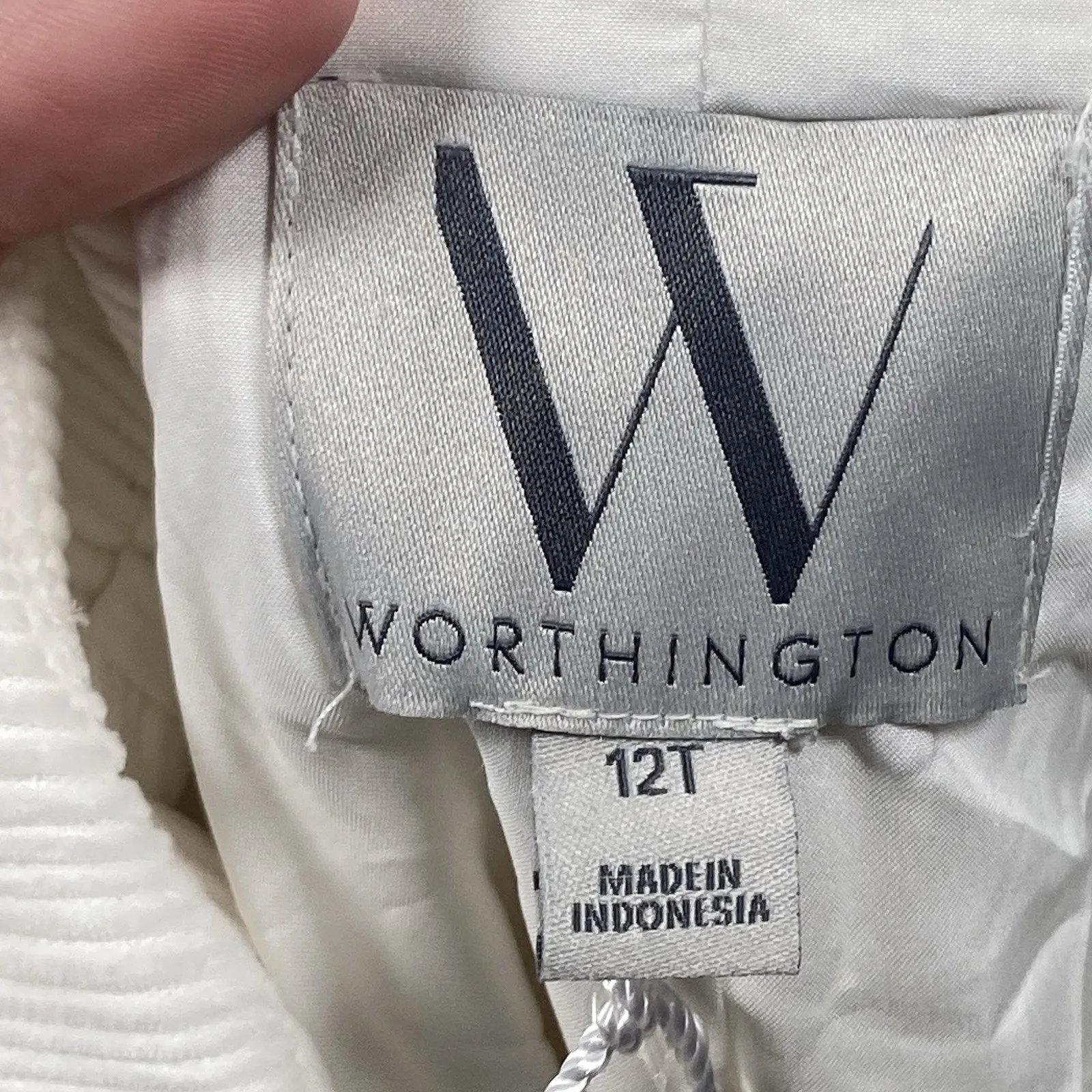 NWT Worthington Women Size 12 Tall White Business Dressy Blazer Washable - Image 5