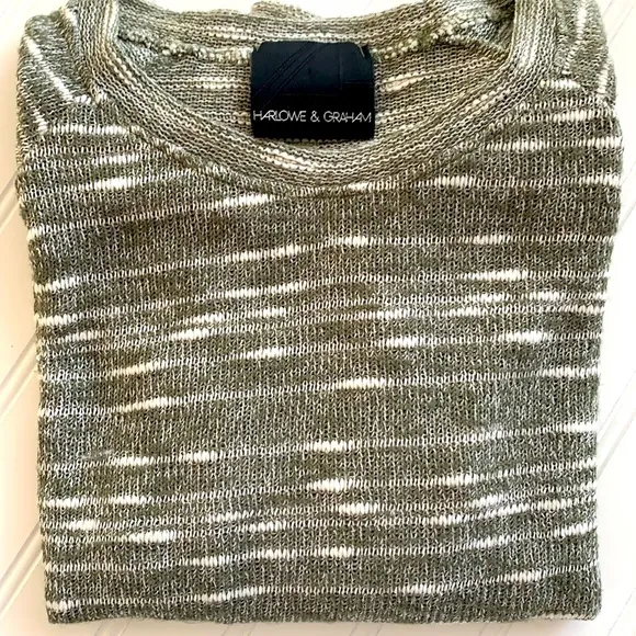 Harlowe & Graham Heathered Green Sweater - Image 2