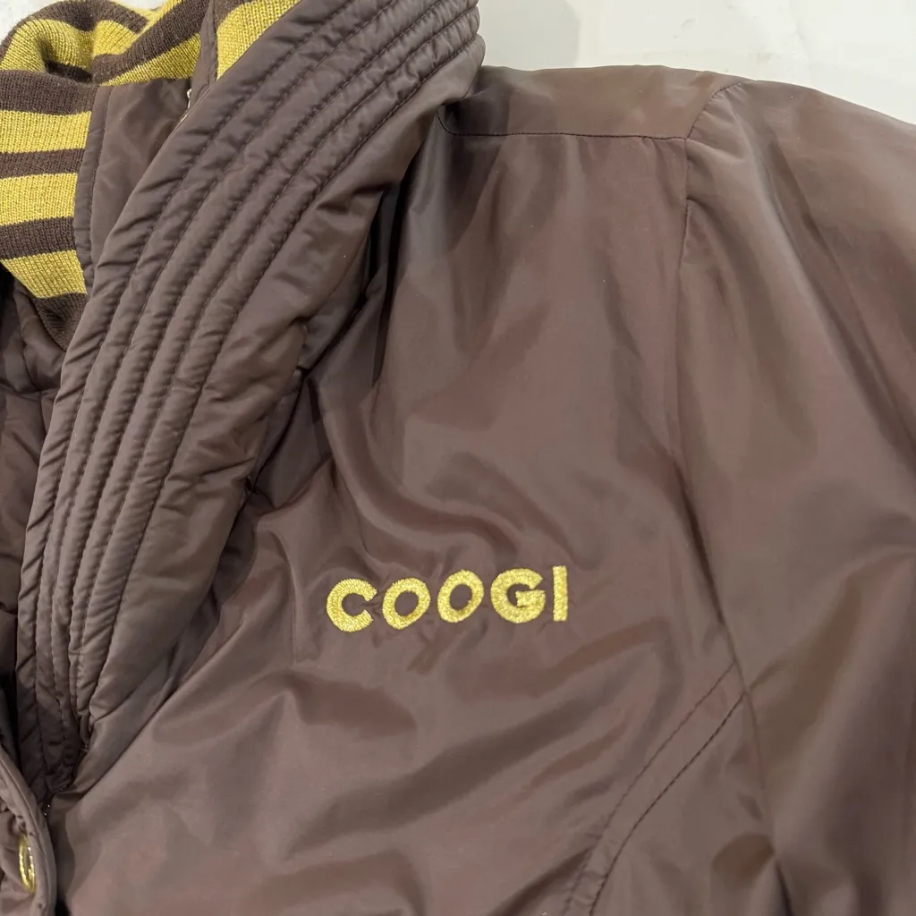 Vintage COOGI Long Puffer Coat Cinch Waist Women’s 2X Brown/Gold Large Back Logo - Image 11