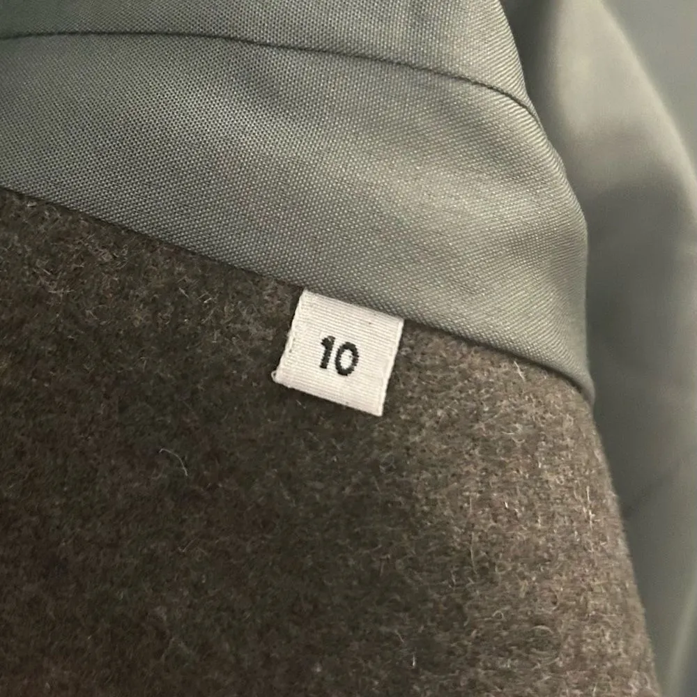 Peruvian Connection Olive Green Wool Blazer Size 10 - Image 9