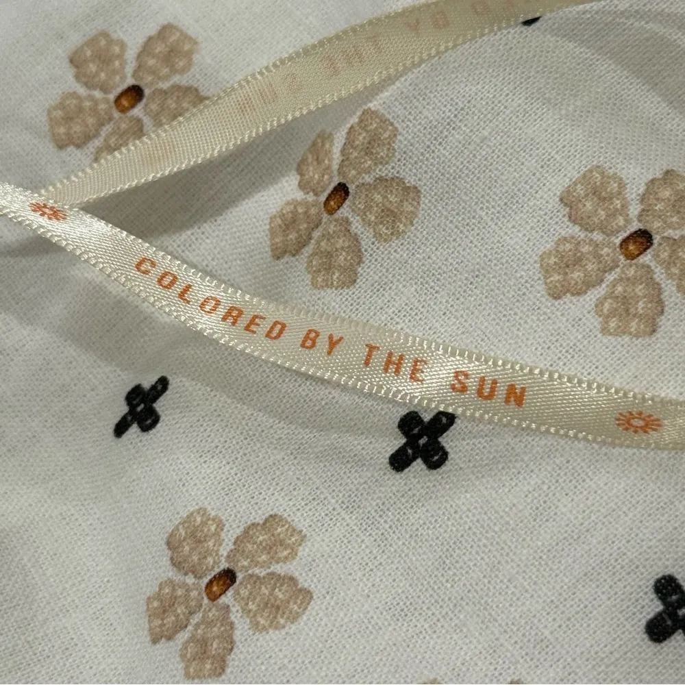 Farm Rio Flower Fan Tapestry Wrap Midi Skirt Linen Embroidered Small Boho Beachy - Image 14