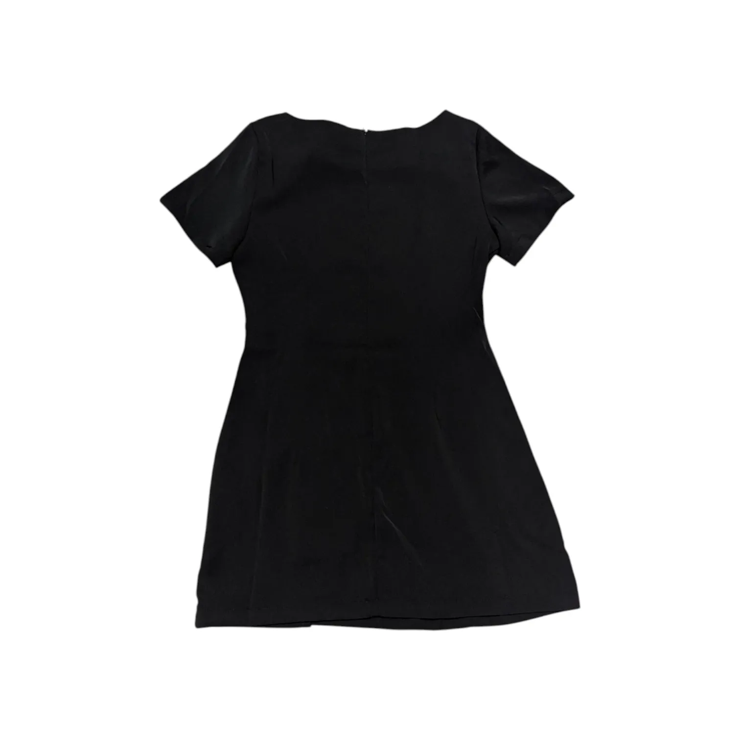 NEW One Loved Babe Asymmetric Bow Tie Short Sleeve Black Mini Dress Retro Pin Up - Image 3