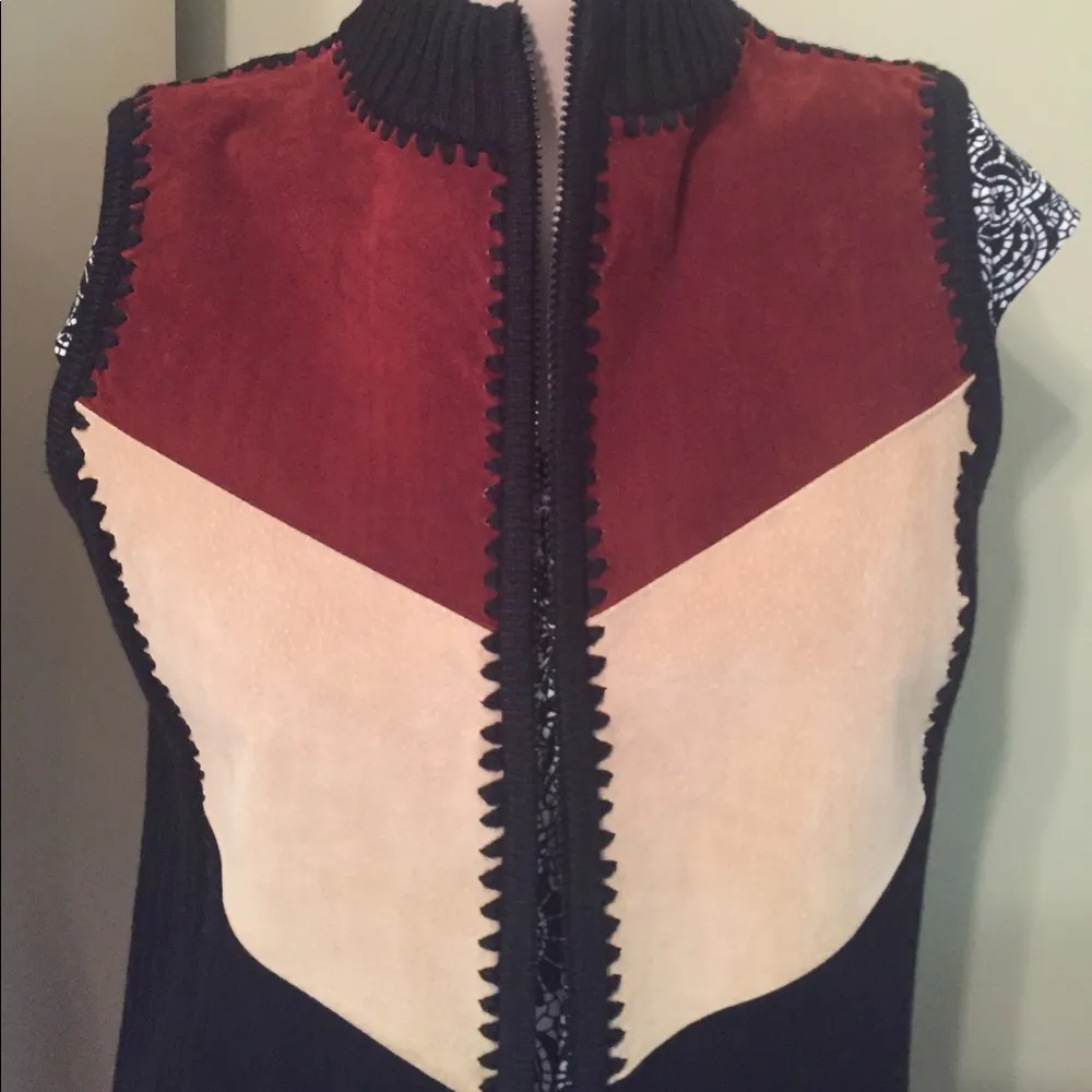 Designer's Studio / Leather& Sweater Vest SizePL Size undefined - Image 5