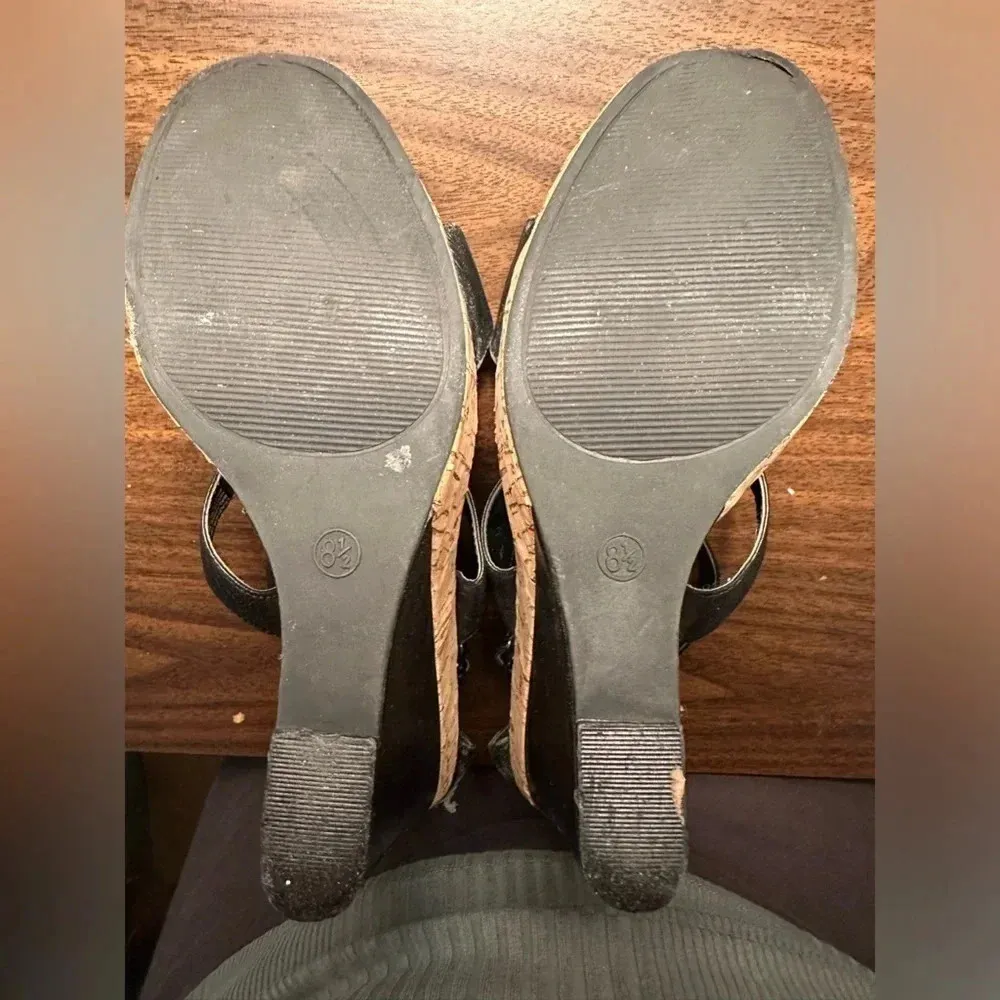 White House Black Market black wedge sandals - Image 8