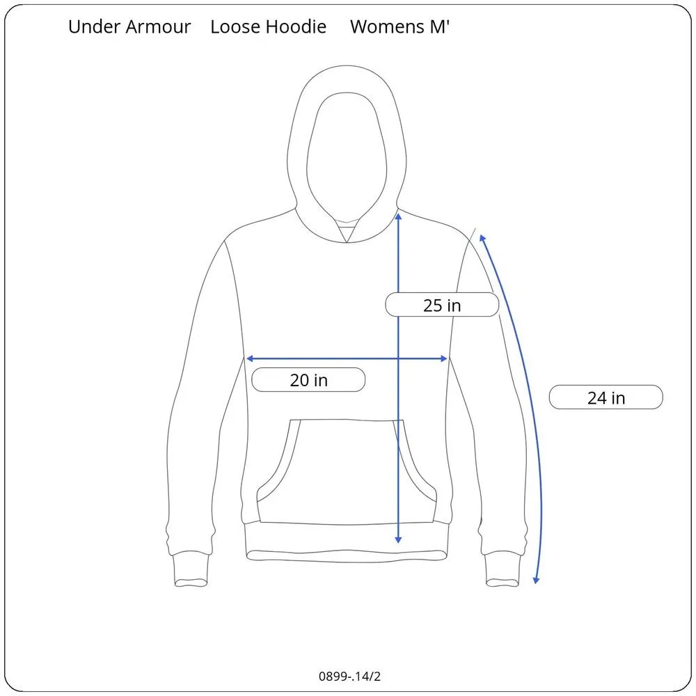 Cold Gear Pullover Hoodie Womens L Big Logo Navy Blue Sweatshirt - Image 8