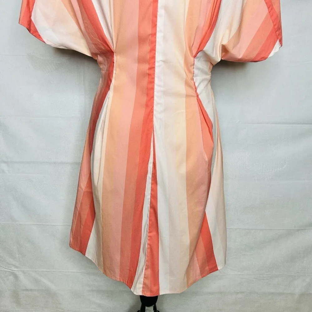 Pearl by Lela Rose Sheath Dress Womens Sz 4 Flutter Sleeve Pockets Pink Coral - Image 10