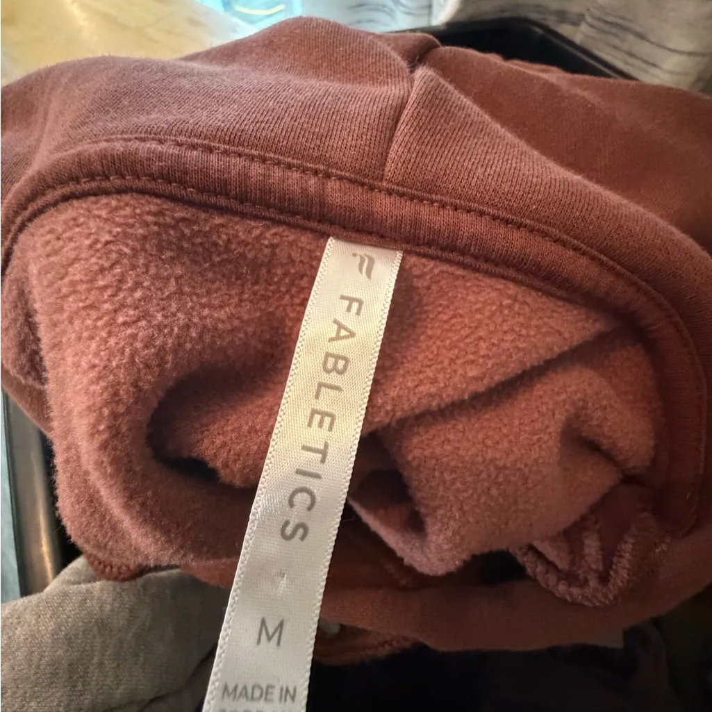 Fabletics Chocolate Brown Cropped Hoodie - Image 6