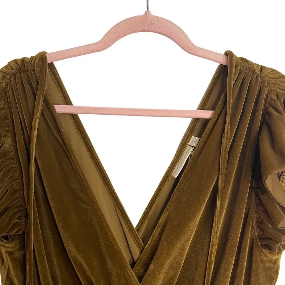 Happy X Nature Kate Hudson Merrie Velvet Dress NWT Brown Size M - Image 6