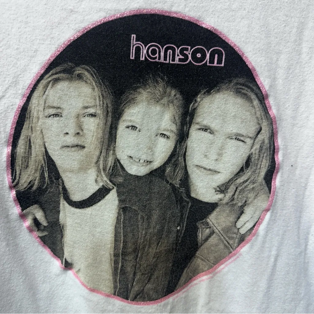 Vintage Hanson Tee Single Stitch 1997 White Size XL - Image 10