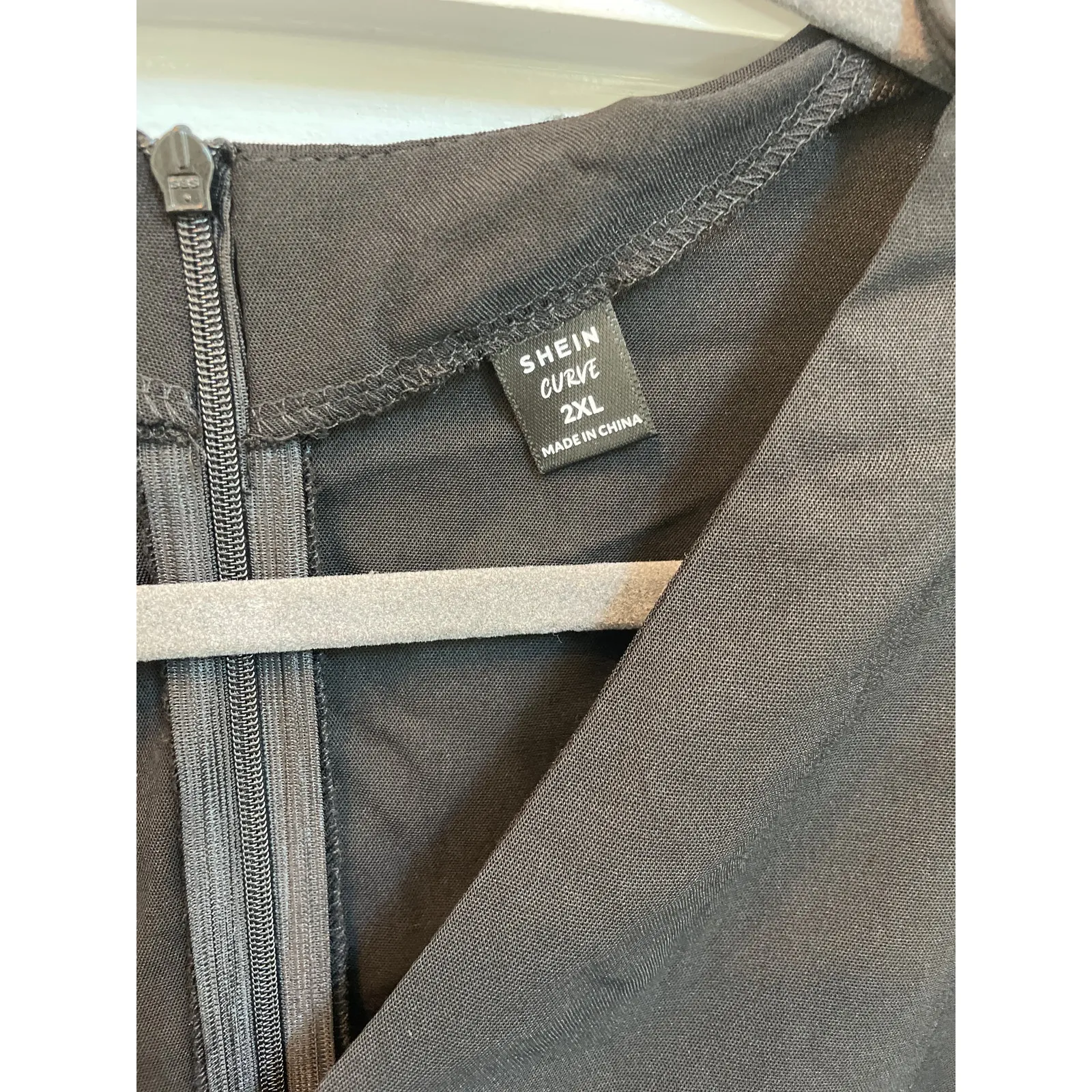 NWOT SHEIN Curve Clasi Plus Contrast Mesh Belted Jumpsuit, 2XL Black Size 2X - Image 4