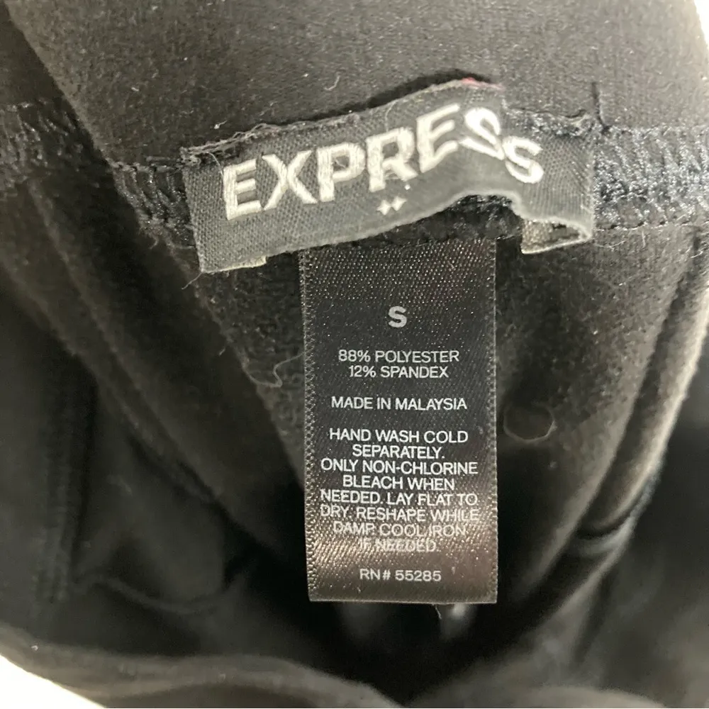 Express factory slim black pointe pants size small - Image 6