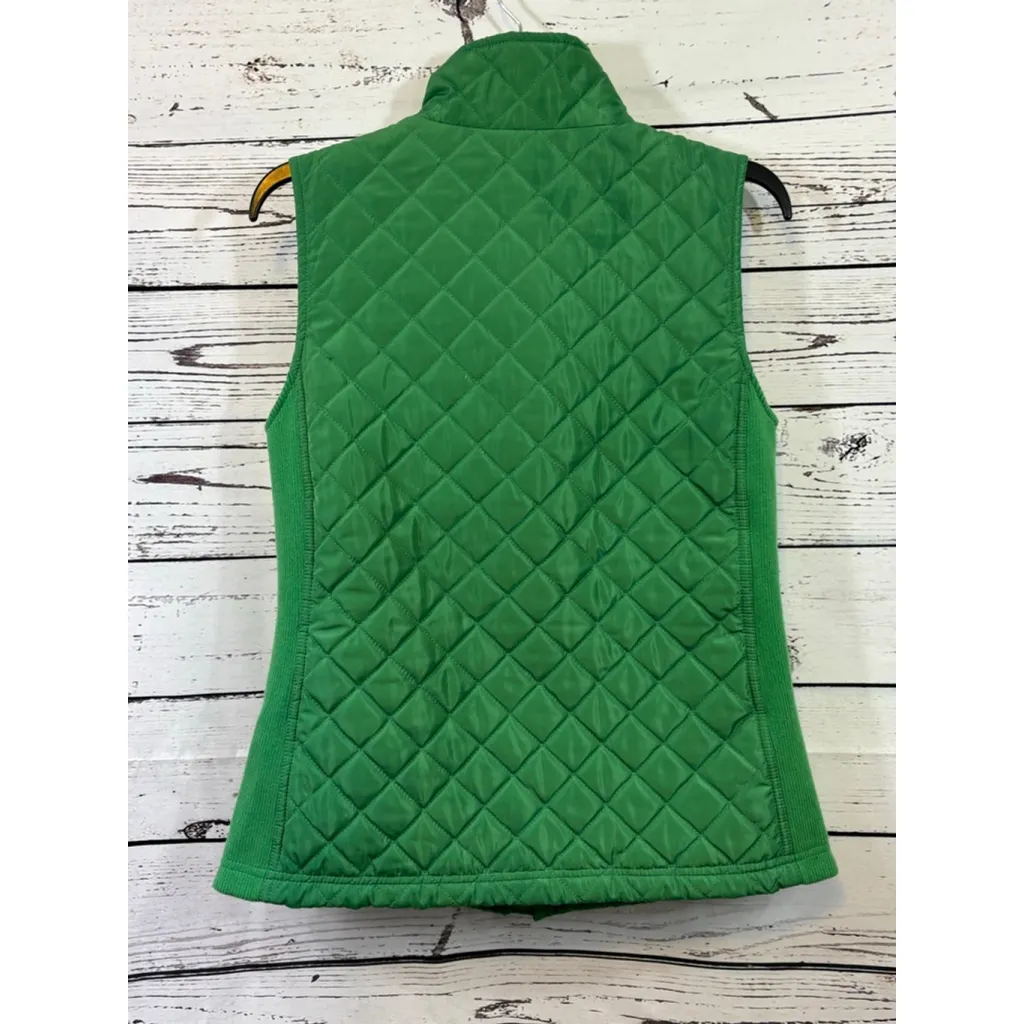 Women's Cynthia Rowley Green Quilted Vest S - Image 5
