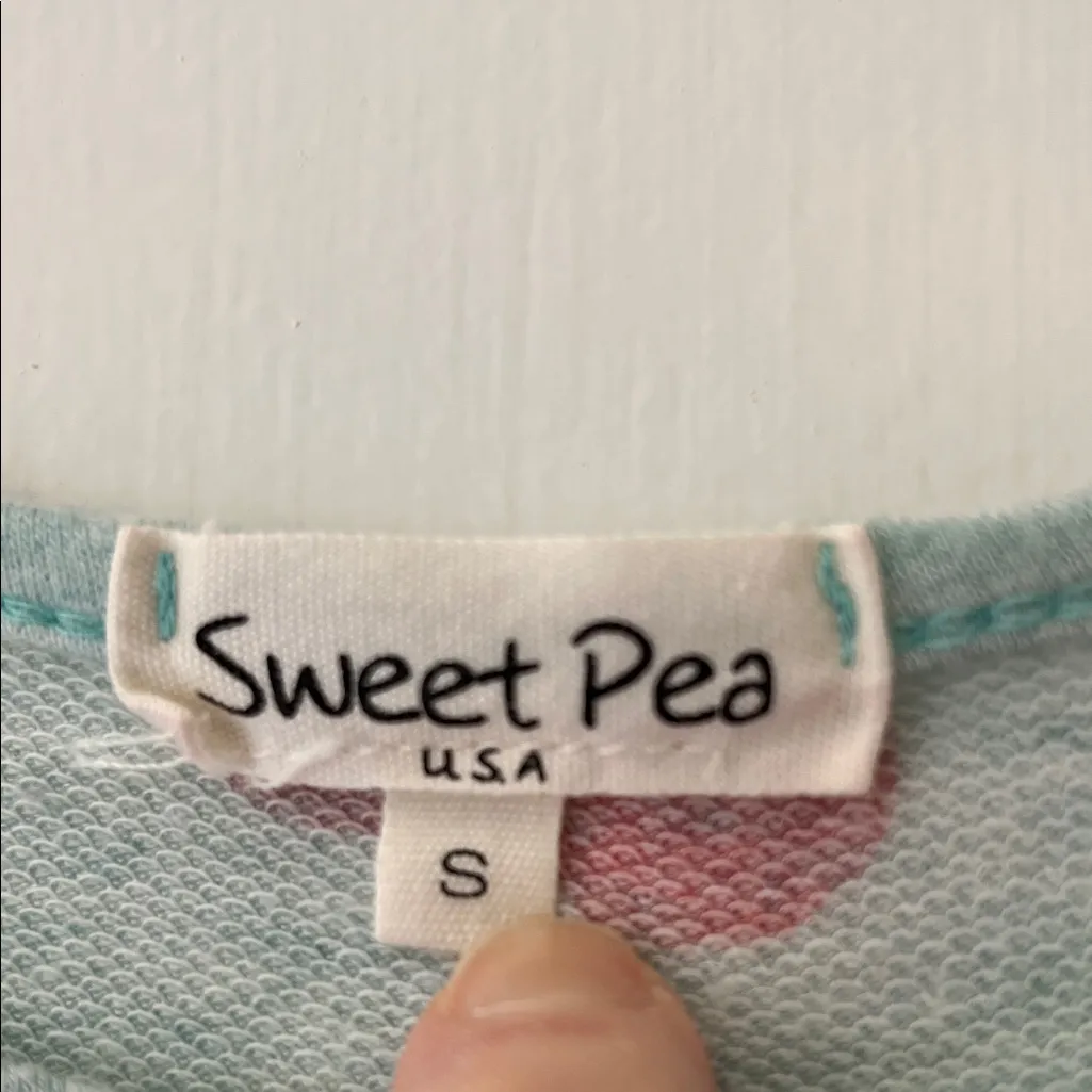 Sweet Pea Blue and Pink Heart Top - Image 2