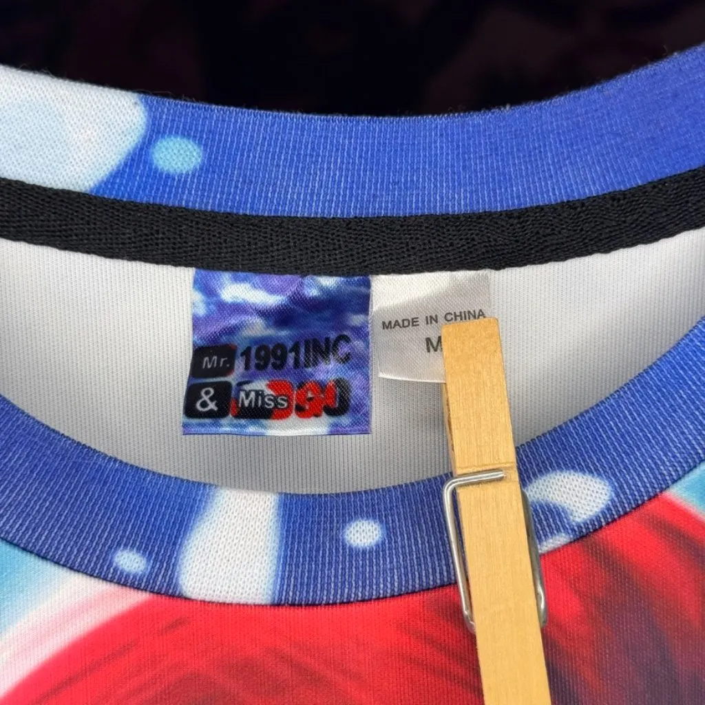 Front & Back Grumpy Cat Meme Little Mermaid Long Sleeve Blue Size M - Image 3