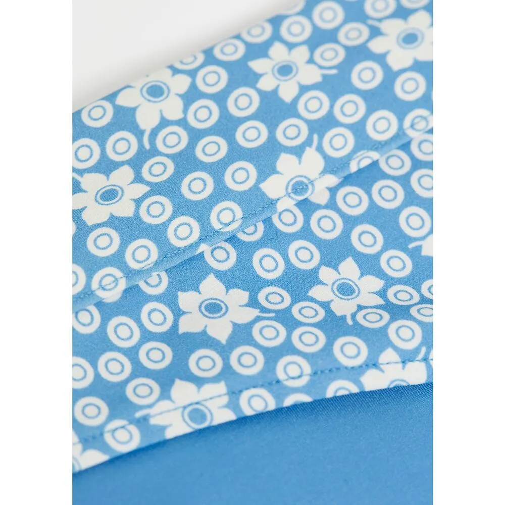 & Other Stories Floral Circle Print Banded Waist Bikini Bottom Sky Blue 6 NEW - Image 3