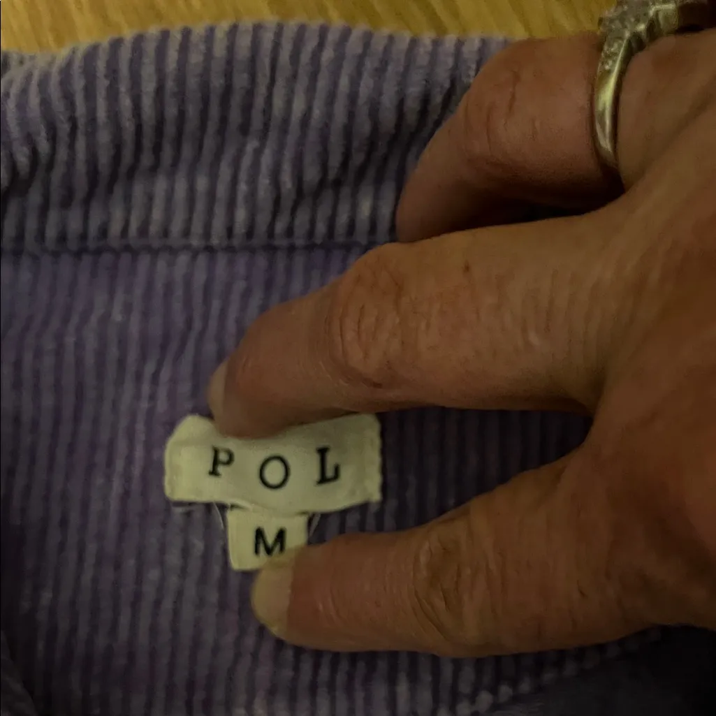 POL Purple Jean Jacket corduroy medium - Image 2