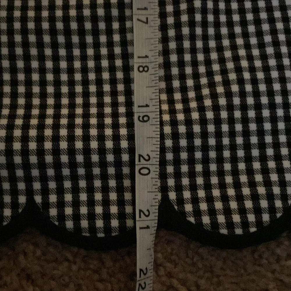 Kate Spade Jazzy Gingham Scallop Ponte Top (Sz XL) Black & White Check NWT - Image 11