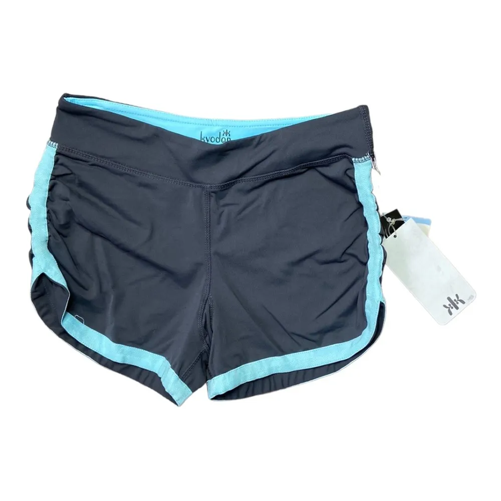 Kyodan Women’s Grey/Light Blue Slimming Booty Shorts Size Small NWT - Image 8
