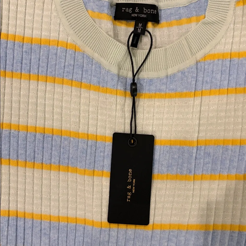 New with Tags Rag & Bone Eloise Striped Rib Knit Midi Dress Sz M - Image 8