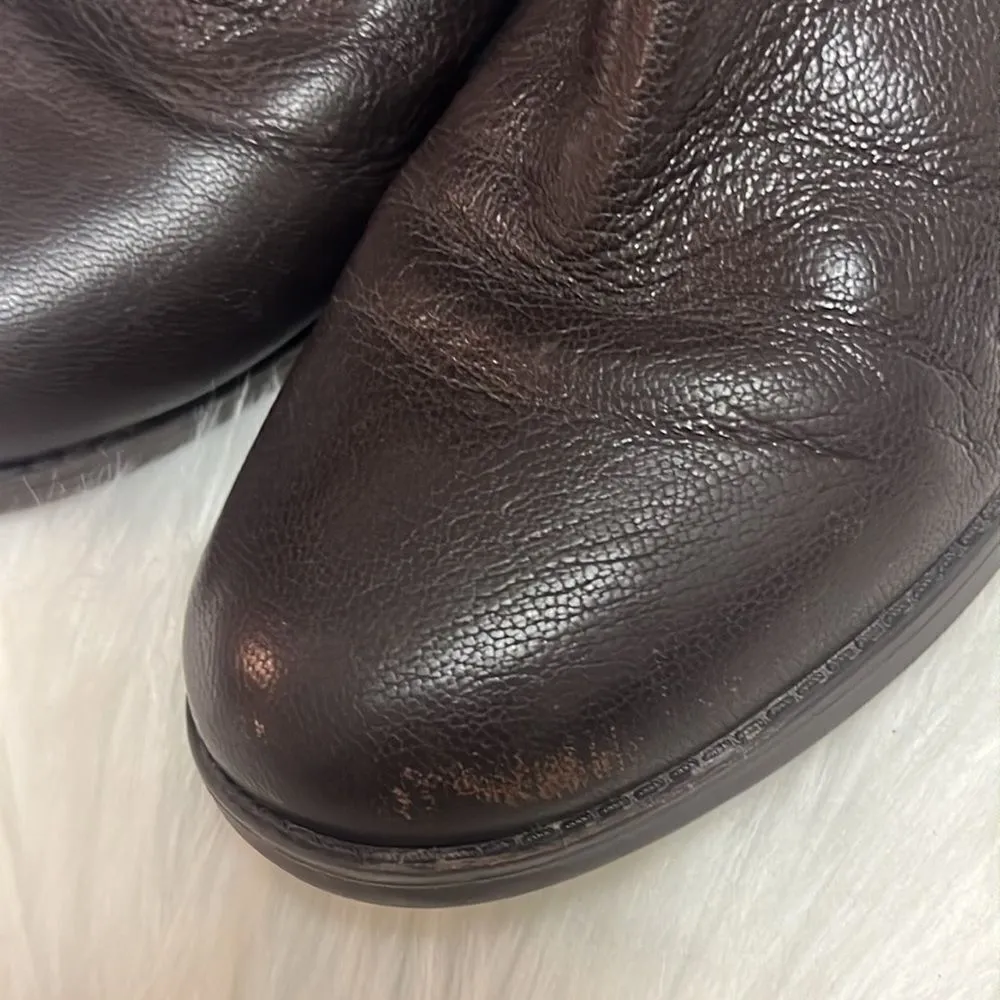 BCBGeneration brown leather harness equestrian boots, size 7, BIN 14 - Image 10