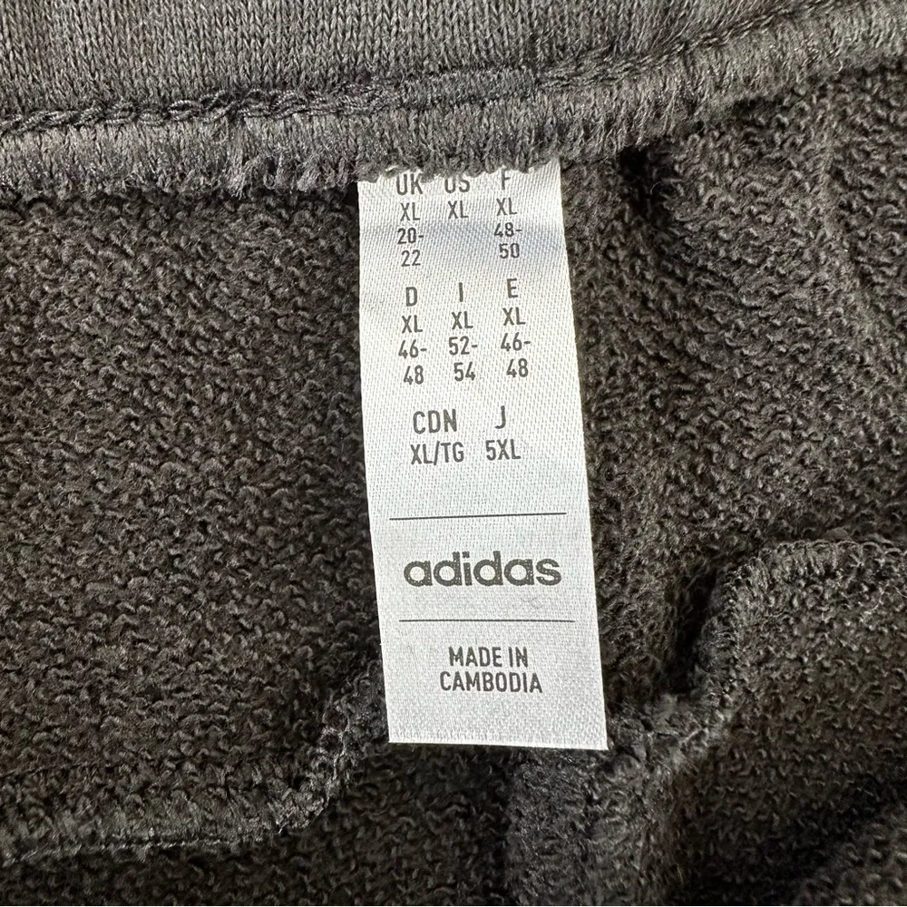 Adidas Essentials Linear French Terry Cotton Shorts Size XL BLACK WHITE - Image 10