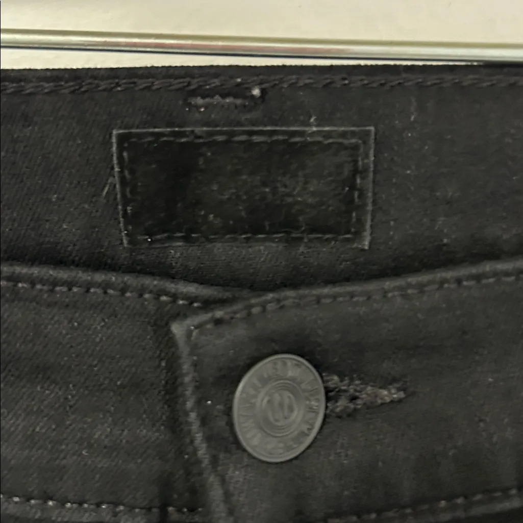 Mother Stunner Zip Ankle Step Fray Not Guilty Black Size 27 - Image 8