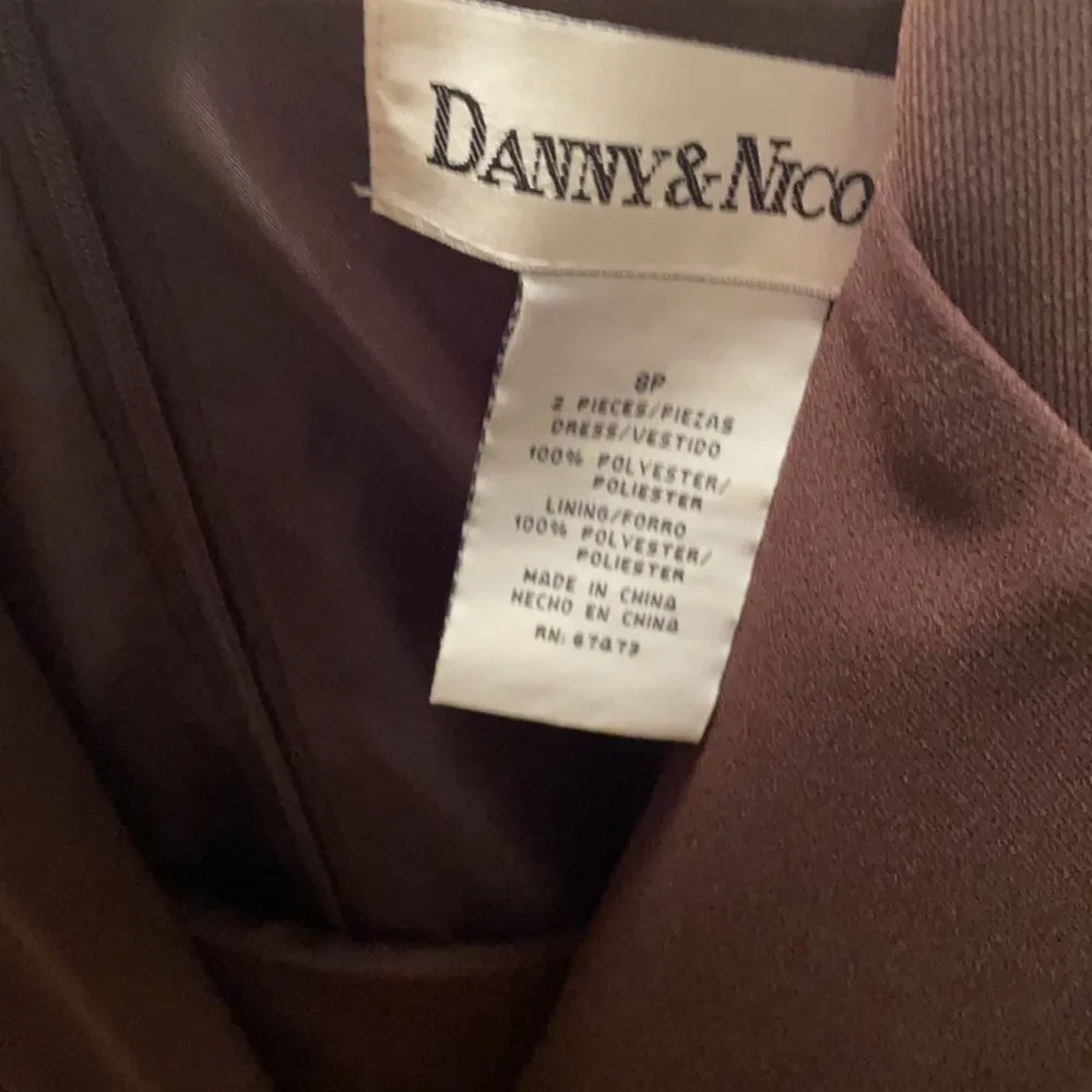 Vintage Danny & Nicole brown dress and jacket 8p - Image 4