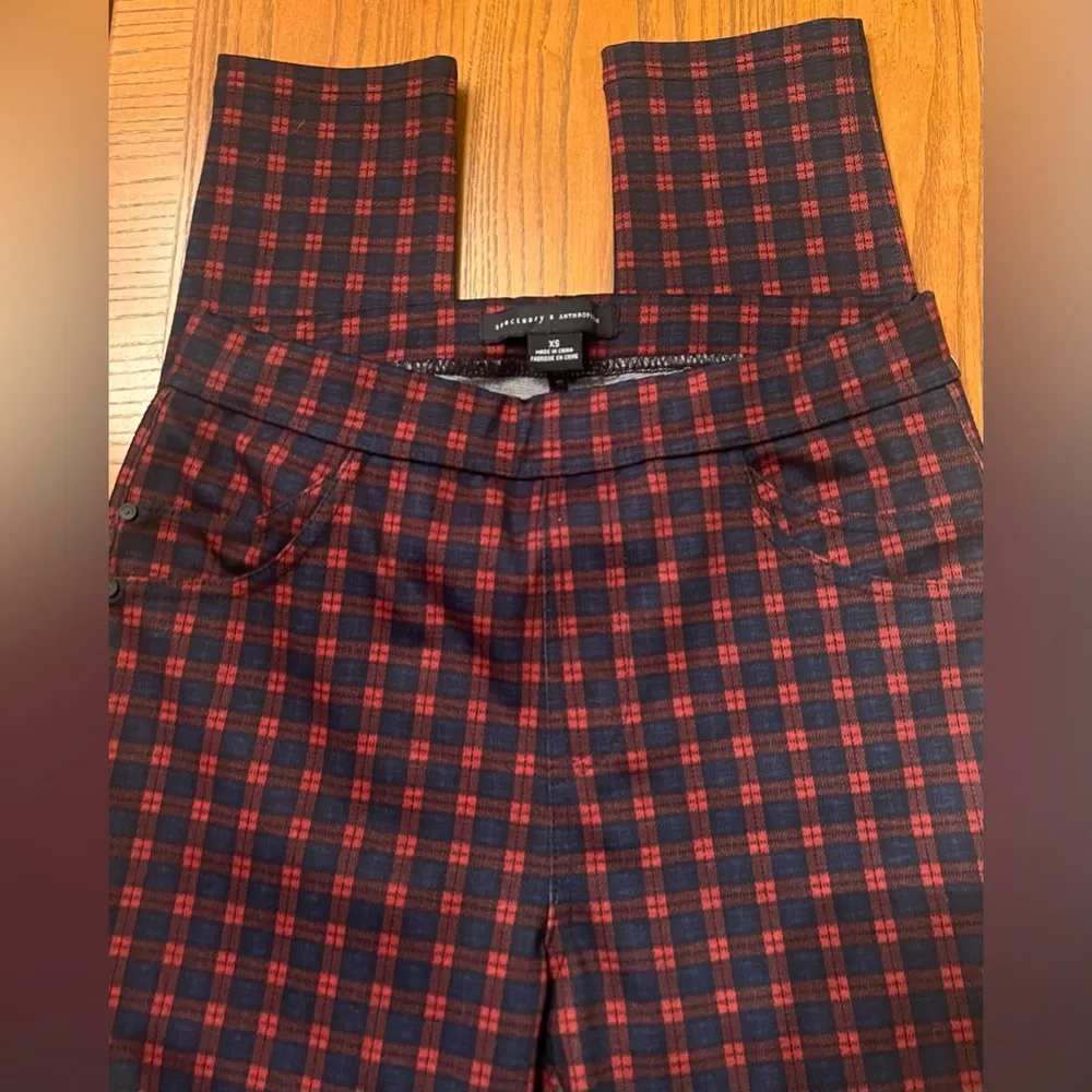 Sanctuary X Anthropologie Finchley Plaid Structured Sleek Leggings Pants Size XS - Image 13