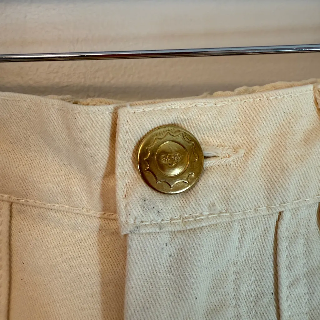 Big Bud Press Work Pants Sz XXS Lace Airbrush Floral RARE GRAIL Yellow Pink - Image 6