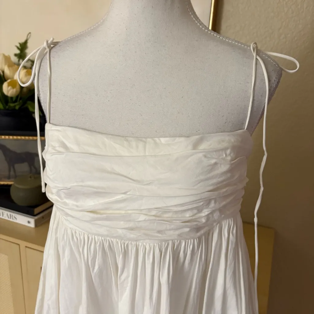 REFORMATION White Catarina‎ Dress Mini Size 8 - Image 5